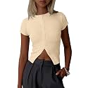 Imily Bela Womens Short Sleeve Y2K Summer