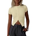 Imily Bela Womens Short Sleeve Y2K Summer