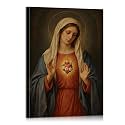 Immaculate Heart of Mary Picture Catholic Wall Decor Virgin Mary Wall Art