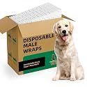 IMMCUTE Dog Diapers Male Large 100 Ct, Disposable Male Dog Wraps with Wetness Indicator, Super Absorbent Puppy Diapers Male, Comfortable Doggie Diapers Suitable for Medium to Large Breeds
