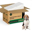 IMMCUTE Small Dog Diapers Male 100 Ct, Male Dog Diapers Disposable with Wetness Indicator, Adjustable Dog Belly Bands, for Excitable Urination, Male Marking