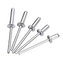5mm X 12mm (3/16" X 1/2") Blind (POP) Rivets, for Riveting Gun/Riveter machine, Pack of 50 Pcs,Black