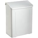 Impact 1102 White Plastic Safe-Use Sanitary Napkin Receptacle, 10-5/8" Length x 9" Width x 4-5/8" Depth (Case of 4)
