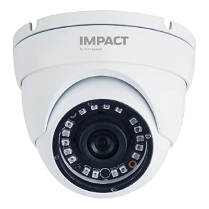 impact by honeywell 5mp high resolution dome cctv wired camera i ahd 4 in 1 indoor camera i 36mm lens up to 20m ir distance i soft osd controller i made in india i metal housing-whitei-hadc-5005pi