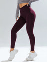IMPERATIVE Solid Women Maroon Tights