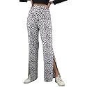 Imperative Women High Rise Side Slit Trousers(White,X-Large)