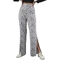 Imperative Women High Rise Side Slit Trousers(White,XXX-Large)
