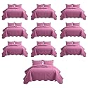 Imperial Rooms Queen Quilt Purple Floral 10 Pack for Hotel Guest Bedroom
