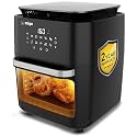 Impex Airchef XL 12L Air Fryer Oven, 1800W OTG Air Fryer for Home with Digital Display &amp; 10 Preset Menu | Rotisserie, Rotation Basket, Barbeque Grill, Oil Tray | Cyclonic Airflow | 2Yr Warranty, Black