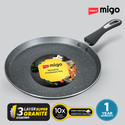 IMPEX Granite Nonstick Tawa 28 cm, 3 Layer Super Granite, 2.6mm thick Tawa 28 cm diameter (Aluminium, Non-stick, Induction Bottom)