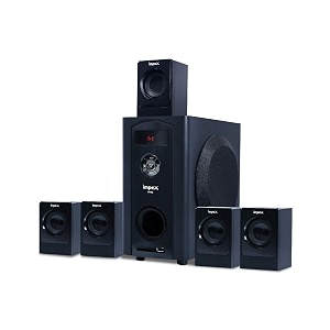 impex lyric 45 watts 51 channel multimedia speaker system with usbsdmmc cardbluetoothfm radio amp remote function black