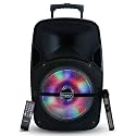 Impex Party Speaker ST-80AN 55 W Multimedia Portable Trolley Speaker with Wireless Mic, Remote and DJ LED Light Function, Supports AUX, Bluetooth, USB, SD, TF, FM Radio, 1 Year Warranty (Black)