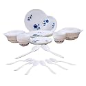 IMPHI Dinner Set | Unbreakable Collection - Light-Weight, Daily Use Crockery Set for Dining, Dishwasher Safe - Pack of 36 (Blue)