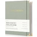 Important Document Organizer Set with Folders - Complete Linen Ring Binder