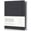 Important Document Organizer Set with Folders - Complete Linen Ring Binder
