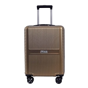 impulse urban polycarbonate pc trolley bag for travel small cabin check in luggage bag travel hard case with 8 wheels 360 degree wheeling system brown small