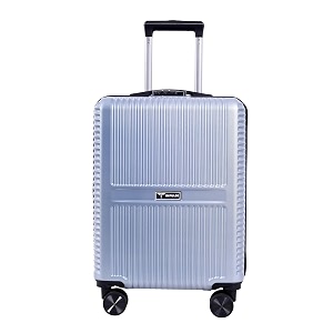 impulse urban polycarbonate pc trolley bag for travel small cabin check in luggage bag hard case with 8 wheels 360 degree wheeling system silver small