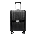 Impulse Urban Polycarbonate (PC) Trolley Bag for Travel Large Cabin Check in, Luggage Bag Travel Hard Case with 8 Wheels 360 Degree Wheeling System (Black, Large)