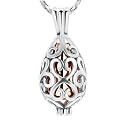 Imrsanl Cremation Jewelry for Ashes - Lotus Flower Ashes Pendant Necklace with Mini Keepsake Urn Memorial Ash Jewelry