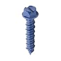 IMScrews 1/4" x 1-1/4" Masonry Anchor Screws, Short Hex Slotted Concrete Bolts, Blue Corrosion Resistant, 25 Pack
