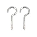 IMSCREWS 10 Pcs 2-1/2 Inch Stainless Steel 304#11 Eye Hooks for Wood, Self Tapping, Anti-Rust Eye Bolts for Securing Cables and Wires