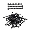 IMSCREWS 100Pcs #6 x 1-1/2" Fine Thread Drywall Screws, Phillips Bugle Head C1022 Carbon Steel, Black Phosphate Sharp Point Fasteners for Thin Metal Studs & Indoor Woodworking
