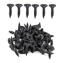 IMScrews 200pcs #6 x 5/8" Flat Head Phillips Drywall Screws Fine Thread Sharp Point Wood Screw, Carbon Steel 1022A, Black Phosphate