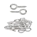 IMScrews 20Pcs #10 x 1-3/4" (1.75 Inch) Screw Eyes Eyelet Screws Lag Eyebolt Heavy Duty Hook for Wood 304 Stainless Steel
