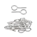 IMScrews 20Pcs 2 Inch Small Eyelet Screw Eyes Heavy Duty Lag Thread Eyebolt Metal Hook 8/18 Stainless Steel
