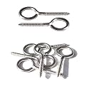 IMSCREWS 5-Pack 2-3/4 Inch Screw Eyes, 304 Stainless Steel Eye Hooks for Outdoor Wood, Rust Resistant Lag Eyelet Bolts for String Lights, Wire &amp; Plants (Total Length 2.75")