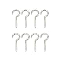 IMSCREWS 50 Pcs 1-5/8 Inch Heavy Duty Stainless Steel 304 M3 Eye Bolts, Anti-Rust Self Tapping Eye Lag Screws for Wood, Securing Cables Wires