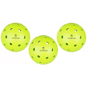 imthebest pickleball balls 40 holes pickle balls pack of 3 pieces for outdoor indoor sports play high bounce durable pickleballs for all types paddles gifts for pickleball lovers