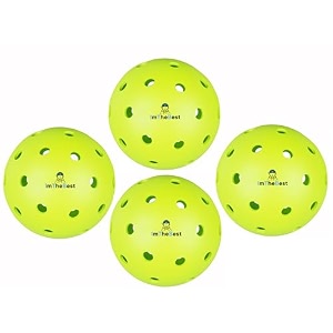 imthebest pickleball balls 40 holes pickle balls pack of 4 pieces for outdoor indoor sports play high bounce durable pickleballs for all types paddles gifts for pickleball lovers