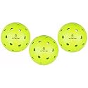 ImTheBest Pickleball Balls, 40 Holes Pickle Balls Pack of 3 Pieces for Outdoor Indoor Sports Play, High Bounce Durable Pickleballs for All Types Paddles, Gifts for Pickleball Lovers