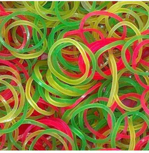 imtion rubber band 1000 pcs for home kitchen and office  size - 1 inch   multicolour