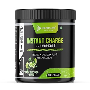 instant energy pre workout 200gm 40 servings tropical twist mojito supplement powder with creatine monohydrate arginine beta-alanine electrify muscle pump for men women