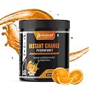 iMUSCLES NUTRITION Instant Energy Pre Workout Supplement Powder with Creatine Monohydrate, Arginine, Beta-Alanine, Electrify Muscle Pump, Caffeinated, for Men, Women [200gm, 40 Servings, Strawmango Splash Flavour,Tropical Twi