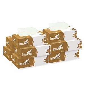 imvelo 2 ply facial tissue paper box combo - 1 facial tissue 1 car pack 1 bag pack total 230 pulls pack of 3 soft highly absorbent face tissue box for home car amp bag - dry wipes for women amp men