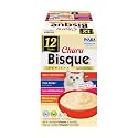 INABA Churu Bisque for Cats, Creamy Lickable Purée Side Dish with Vitamin E, 1.4 Ounces per Pouch, 12 Pouches, Tuna &amp; Chicken Variety