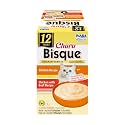 INABA Churu Bisque for Cats, Creamy Lickable Purée Side Dish with Vitamin E, 1.4 Ounces per Pouch, 12 Pouches, Chicken Variety