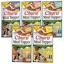 INABA Churu Meal Topper for Dogs, Complete &amp; Balanced, Creamy, Lickable Purée Dog Food Toppers, 1.69 Ounce Tube, 15 Tubes (3 per Pack), 5 Flavor Variety Pack