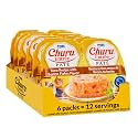 INABA Churu Entree Pate Wet Cat Food Cup, Tuna Bonito Flakes Flavor, 1 Count (Pack of 48)