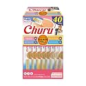 INABA Salmon Churu Cat Treats, Lickable, Squeezable Creamy Purée Cat Treat with Green Tea Extract & Taurine, 0.5 Ounces Each Tube, Salmon Variety Box, 1 Count (Pack of 480)