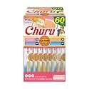 INABA Salmon Churu Cat Treats, Lickable, Squeezable Creamy Purée Cat Treat with Green Tea Extract & Taurine, 0.5 Ounces Each Tube, 60 Tubes, Salmon Variety Box, 1 Count (Pack of 480)