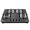 INASLA Premium 3 Burner ≈70cm Gas Stove|5Yr Warranty on Glass & 2Yr on Burner|8MM Toughened Glass|Auto Ignition|Jumbo Brass Burner|LPG Ready &PNG Compatible|360° Gas Nozzle|Milano Arte3B