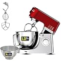 INALSA Stand Mixer 1500W |Digital Preset |100% Pure Copper Motor| 5.3L & 3L SS Mixing Bowl|Metal Gears for Extra Durability |Accessories Included| Dishwasher Safe -Mix Master Plus