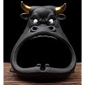 Inara Creation Angry Bull Cigarette Ashtray Smoking for Home, Office and Bar (Black)
