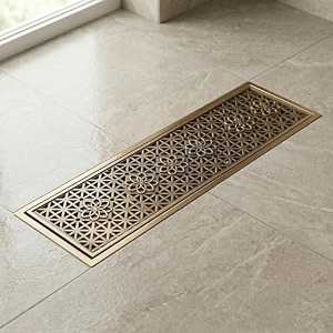 inart antique brass floor drain jali with anti-foul cockroach trap for bathroom amp kitchen  easy clean durable fits 434 pipes bronze finish antique 2 - 5 year warranty