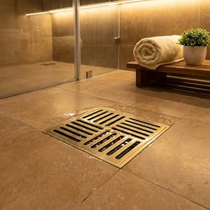 inart antique brass floor drain jali with anti-foul cockroach trap for bathroom amp kitchen  easy clean durable fits 434 pipes bronze finish antique 10 - 5 year warranty