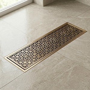 inart antique brass floor drain jali with anti-foul cockroach trap for bathroom amp kitchen  easy clean durable fits 434 pipes bronze finish antique 9 - 5 year warranty